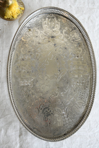 Viners Alpha Plated Chased Oval Tray