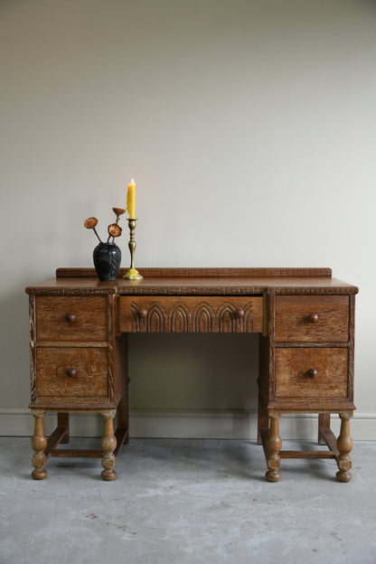 Vintage Limed Oak Dressing Table