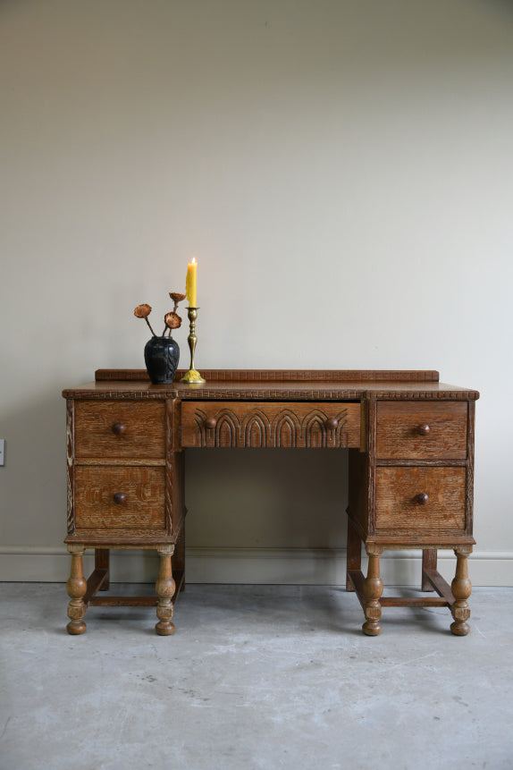 Vintage Limed Oak Dressing Table Kernow Furniture