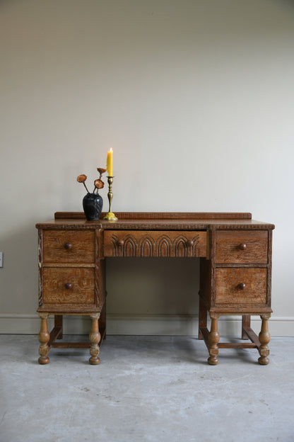 Vintage Limed Oak Dressing Table