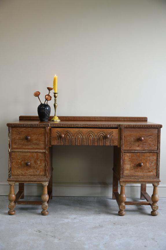 Vintage Limed Oak Dressing Table