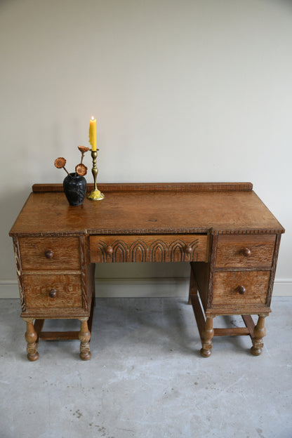 Vintage Limed Oak Dressing Table