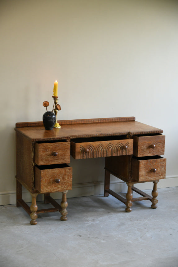 Vintage Limed Oak Dressing Table