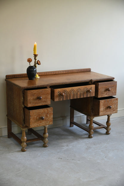 Vintage Limed Oak Dressing Table