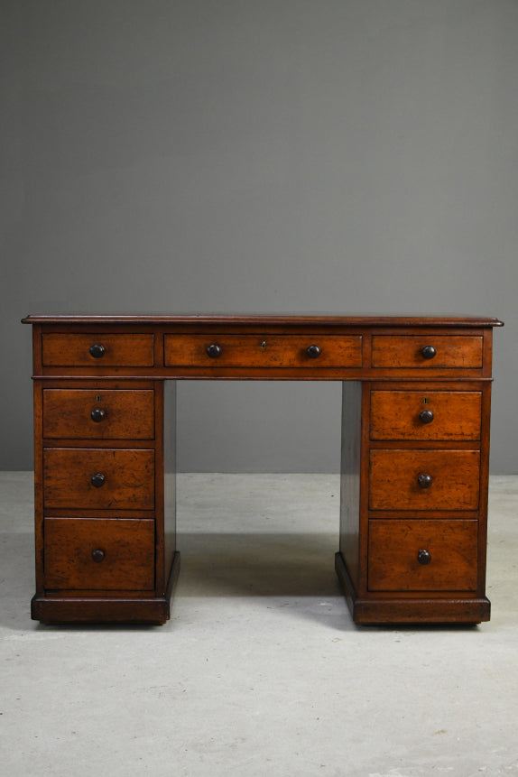 Antique Mahogany Twin Pedestal Desk