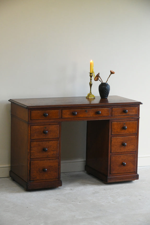 Antique Mahogany Twin Pedestal Desk