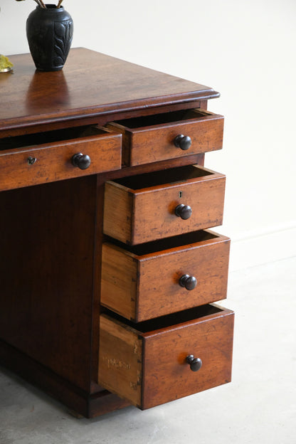 Antique Mahogany Twin Pedestal Desk