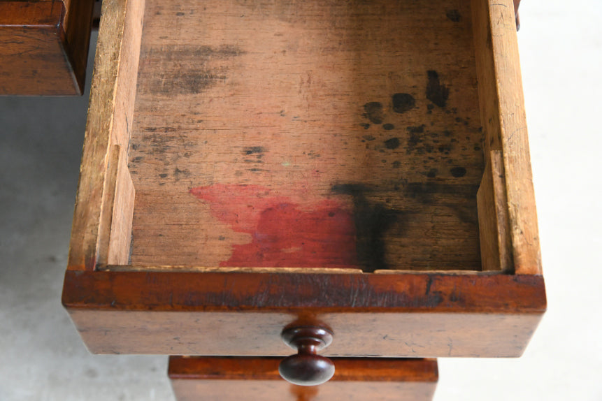 Antique Mahogany Twin Pedestal Desk