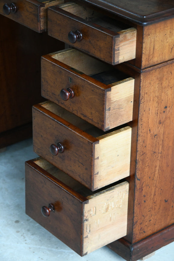 Antique Mahogany Twin Pedestal Desk