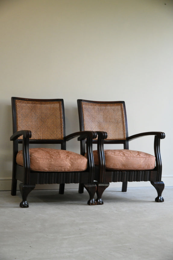 Pair Vintage Bergere Chairs