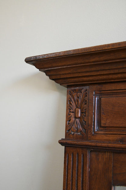 French Walnut Overmantle Mirror