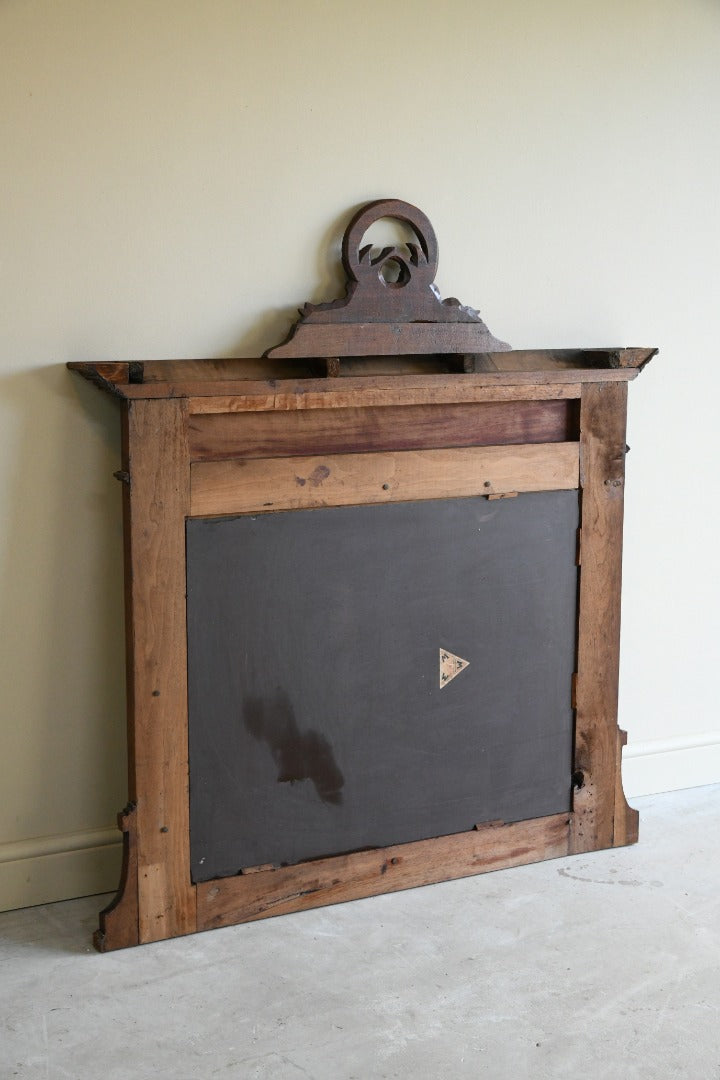 French Walnut Overmantle Mirror