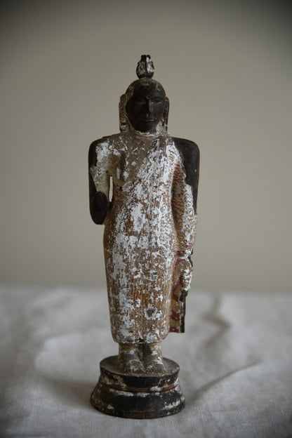 Painted Wood Figure of Buddha