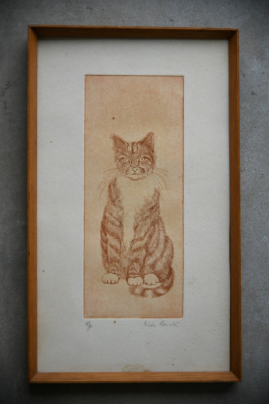 Cat - Hilda Bernstein Etching
