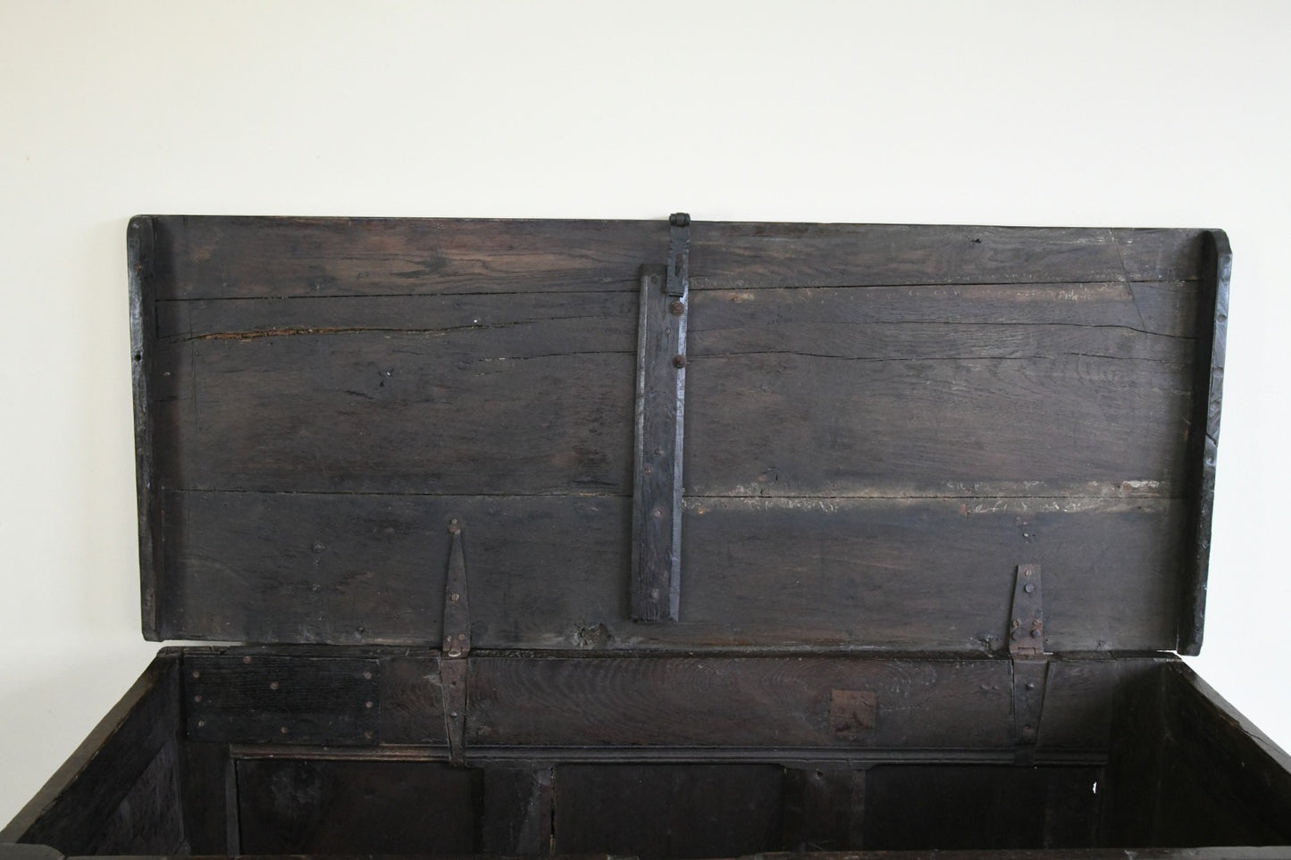 Large 18th Century Carved Oak Coffer