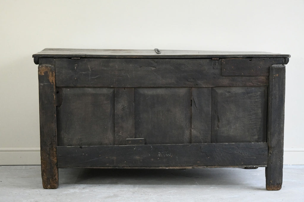 Large 18th Century Carved Oak Coffer