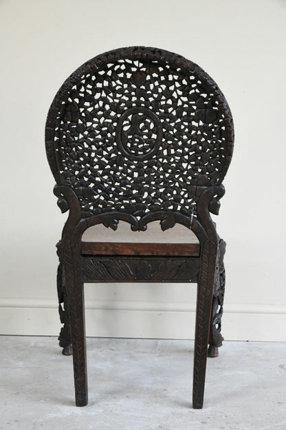 Anglo Indian Carved Padouk Chair