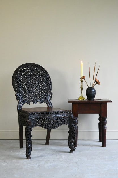 Anglo Indian Carved Padouk Chair