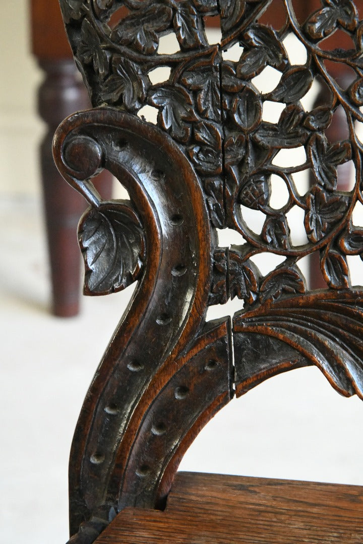 Anglo Indian Carved Padouk Chair