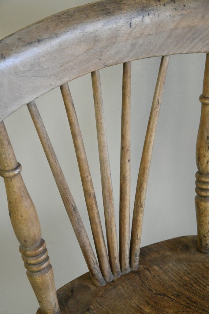 4 Rustic Elm Stick Back Kitchen Chairs