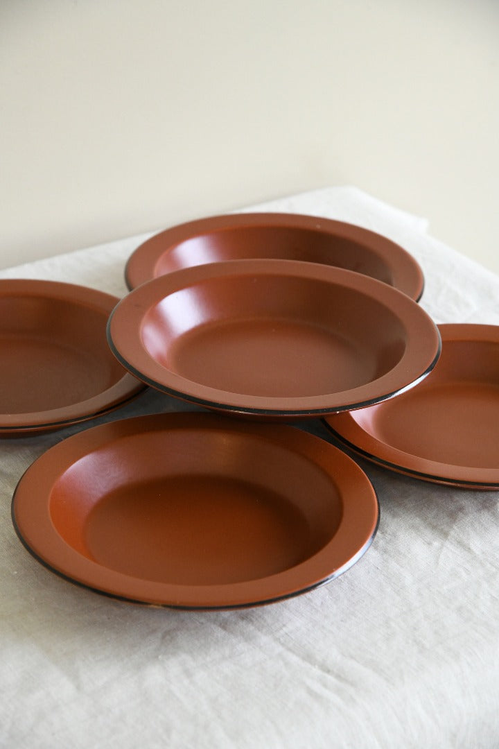 6 Royal Worcester Crown Ware Shallow Bowls