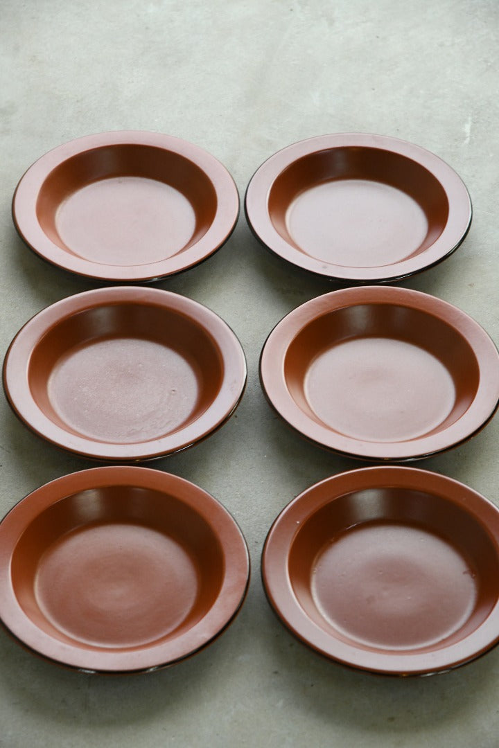 6 Royal Worcester Crown Ware Shallow Bowls