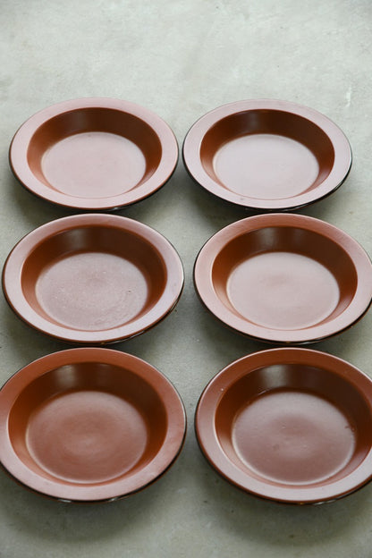 6 Royal Worcester Crown Ware Shallow Bowls