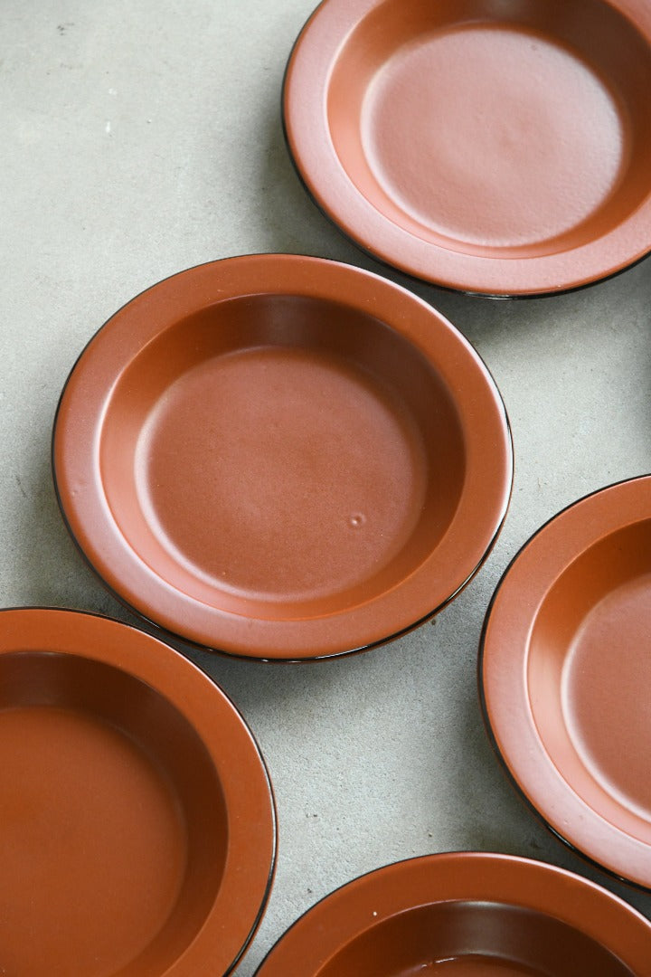 6 Royal Worcester Crown Ware Shallow Bowls