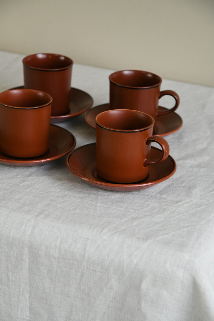 4 Royal Worcester Crown Ware Cups and Saucers