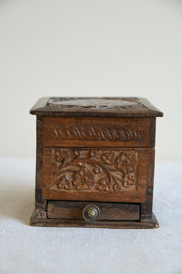 Carved Indian Cigarette Box