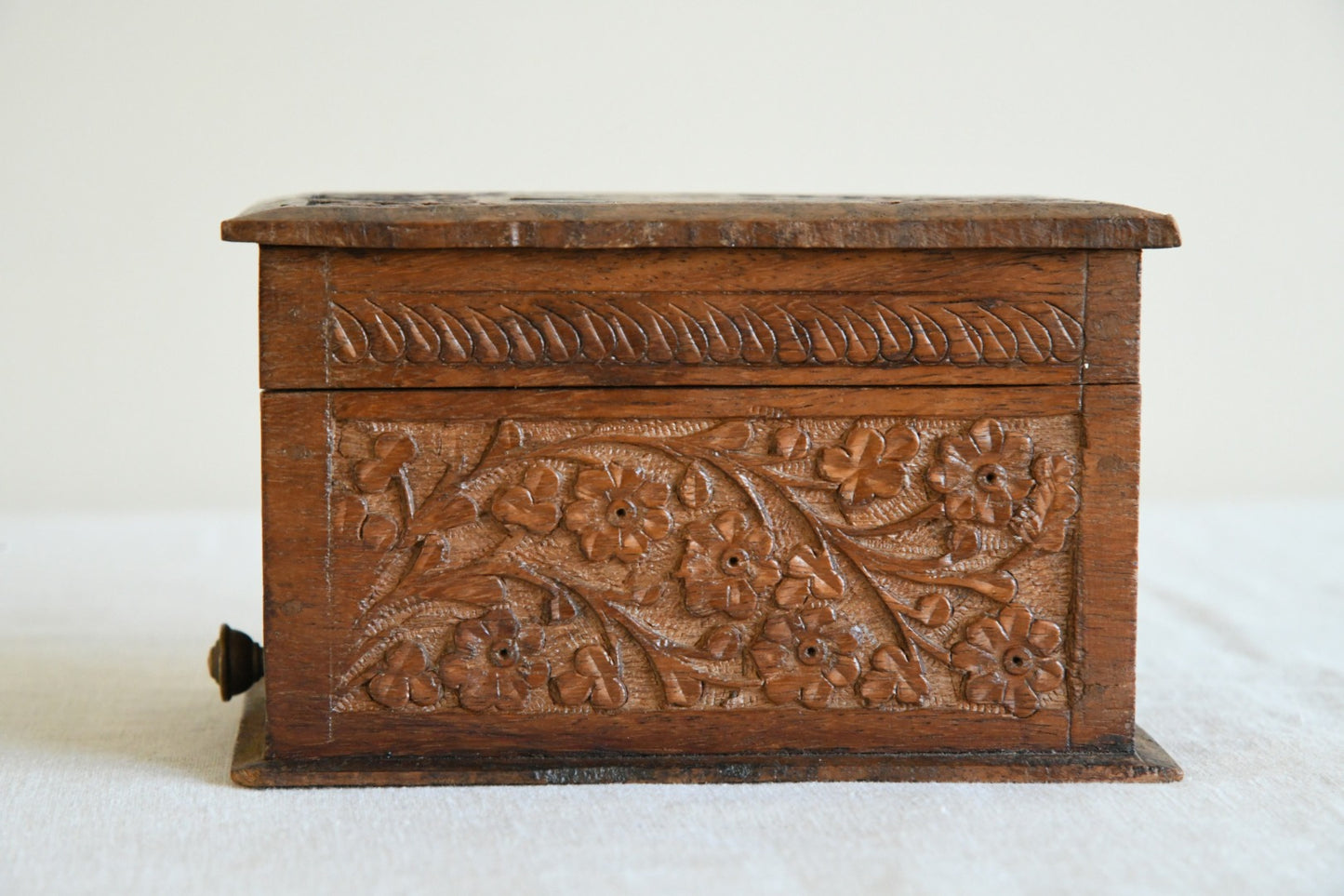 Carved Indian Cigarette Box