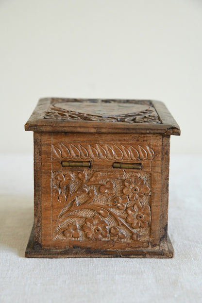 Carved Indian Cigarette Box