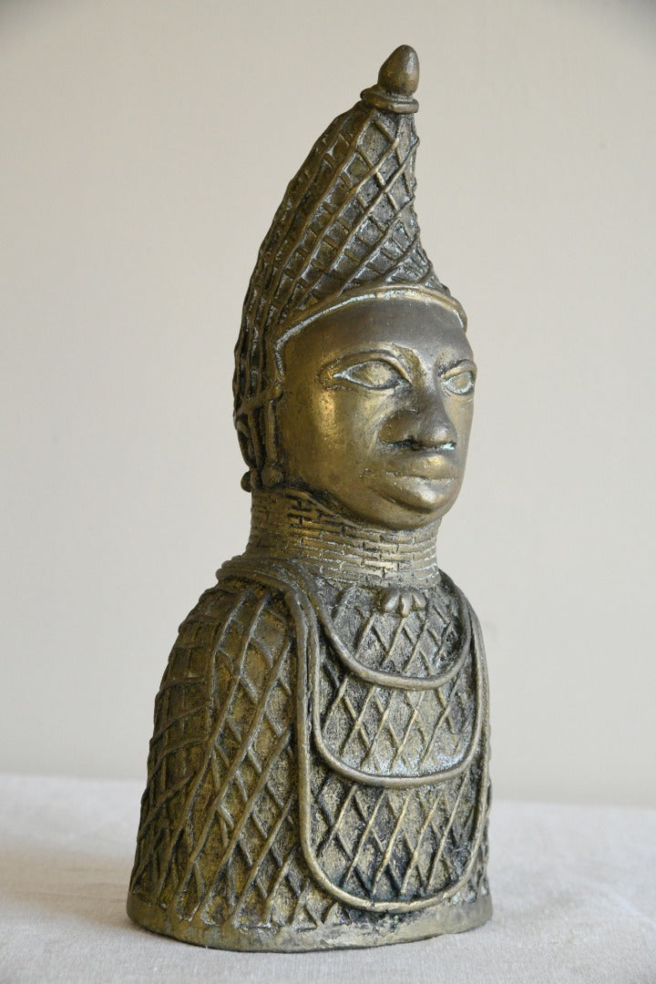 African Benin Bronze Bust