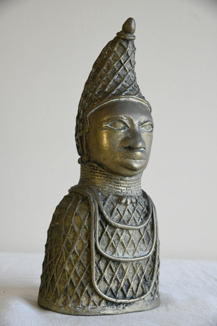 African Benin Bronze Bust