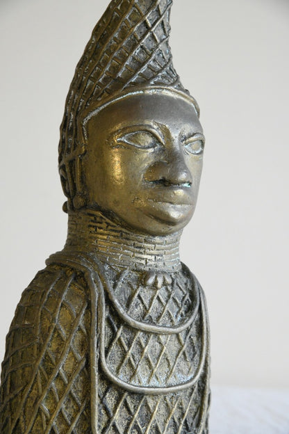 African Benin Bronze Bust