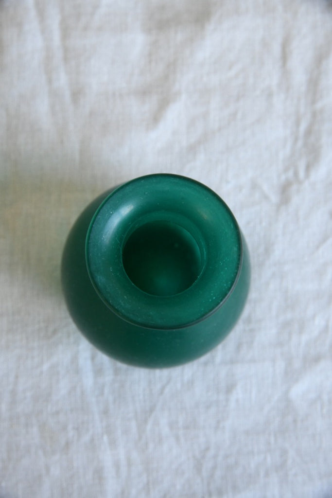 Vintage Green Glass Vase