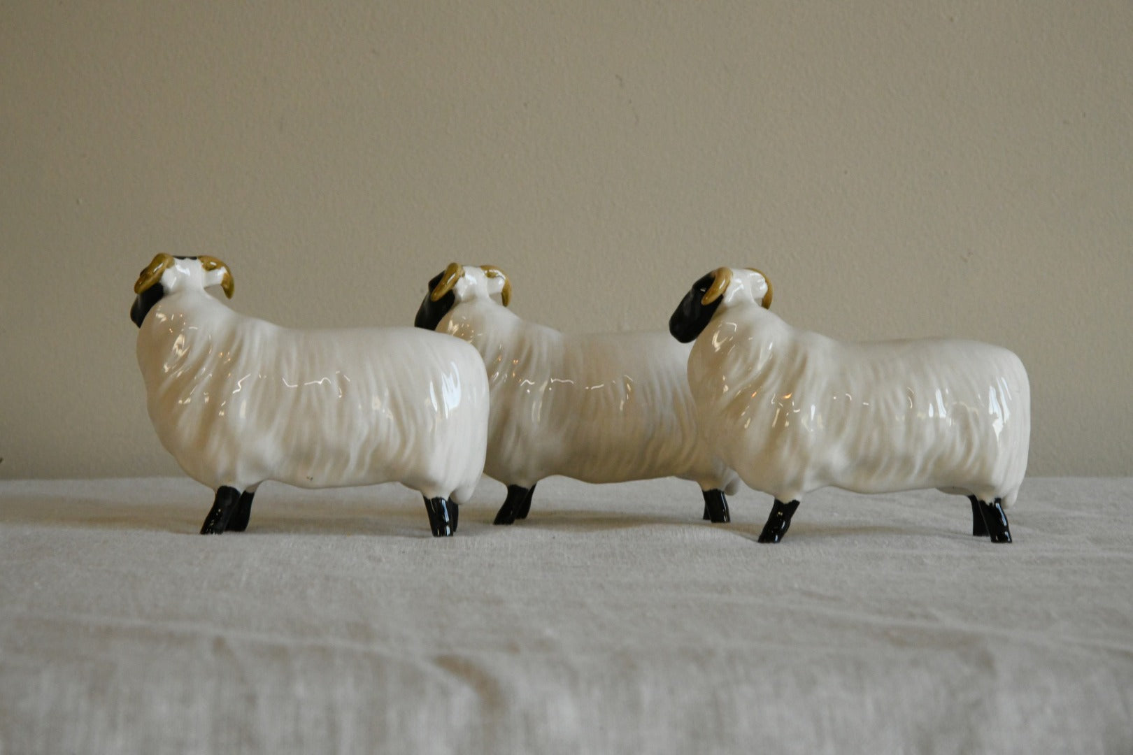 Beswick Black Face Rams