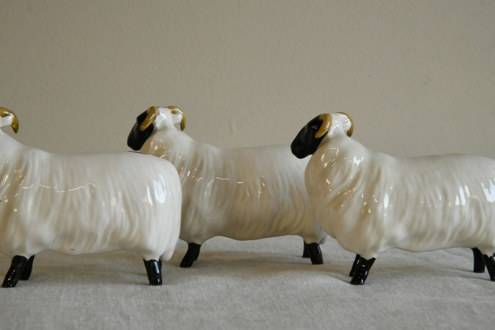 Beswick Black Face Rams