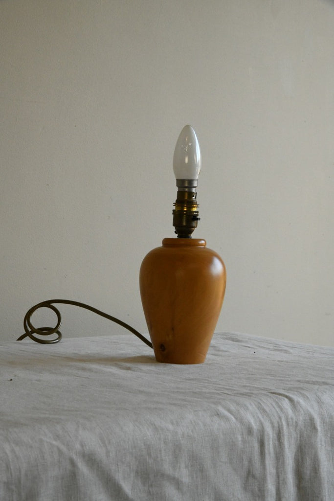 Vintage Turned Wooden Table Lamp