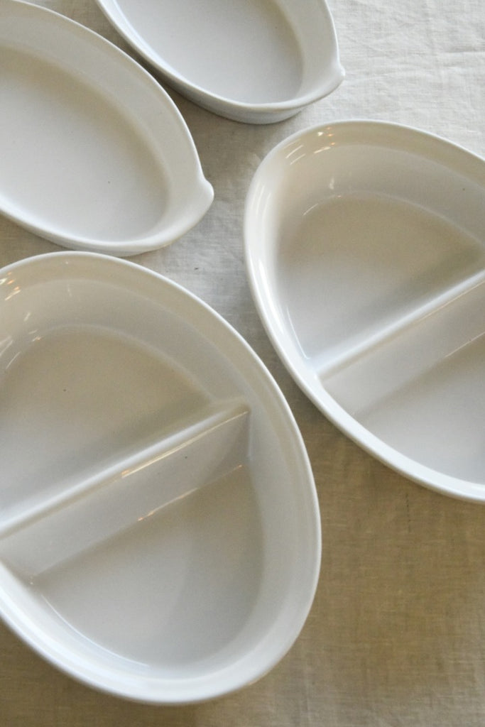White Ceramic Vegetable Serving Dishes