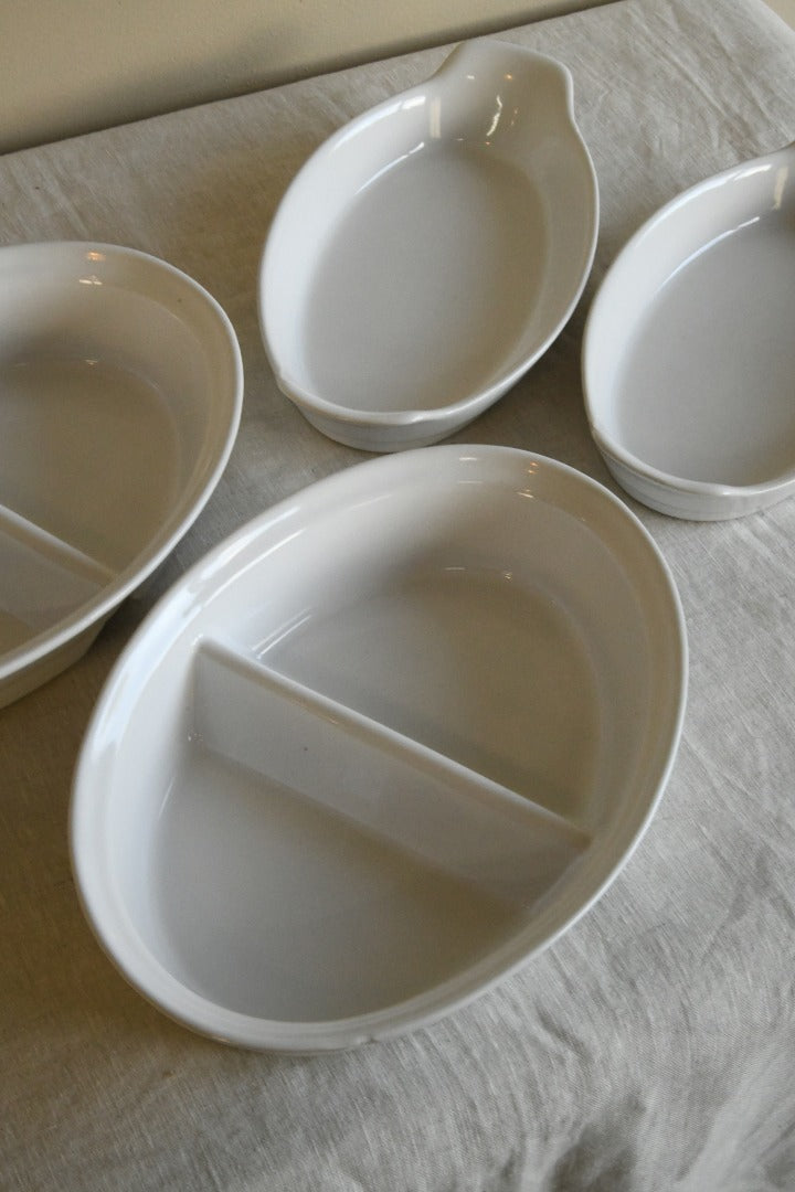 White Ceramic Vegetable Serving Dishes