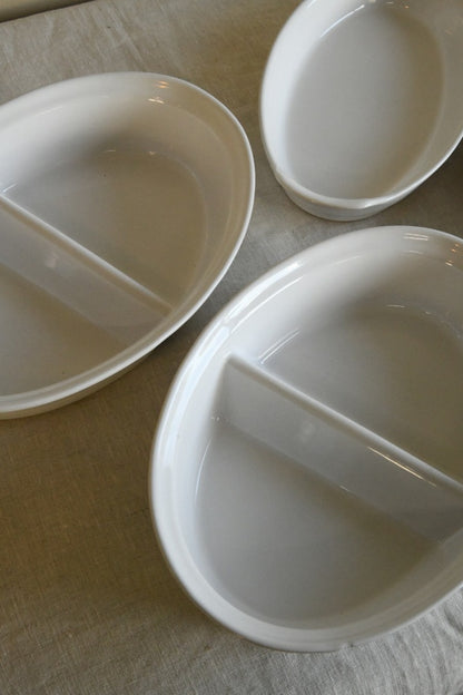 White Ceramic Vegetable Serving Dishes