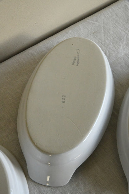 White Ceramic Vegetable Serving Dishes