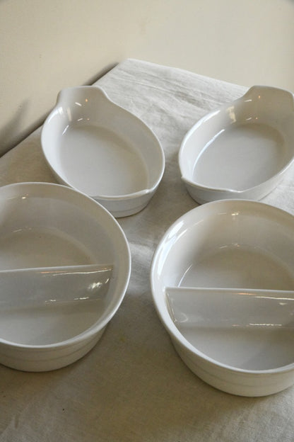 White Ceramic Vegetable Serving Dishes