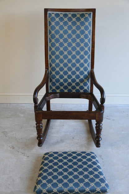 Victorian Upholstered Rocking Chair