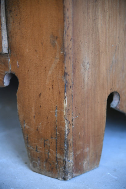 Antique Pine Bow Front Chest of Drawers