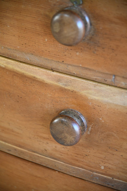 Antique Pine Bow Front Chest of Drawers