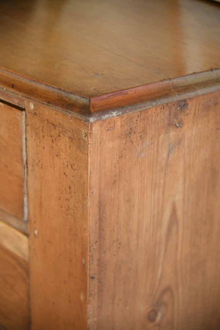 Antique Pine Bow Front Chest of Drawers