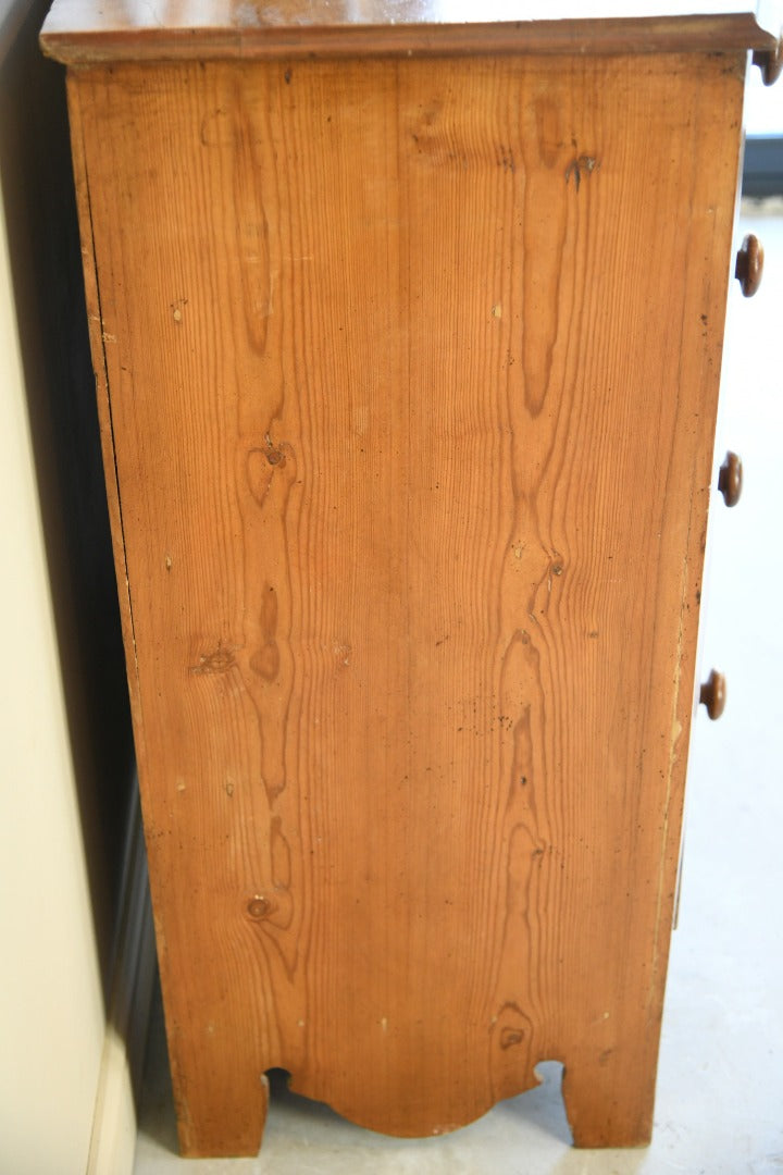 Antique Pine Bow Front Chest of Drawers