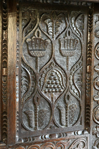 Antique Carved Oak Cabinet